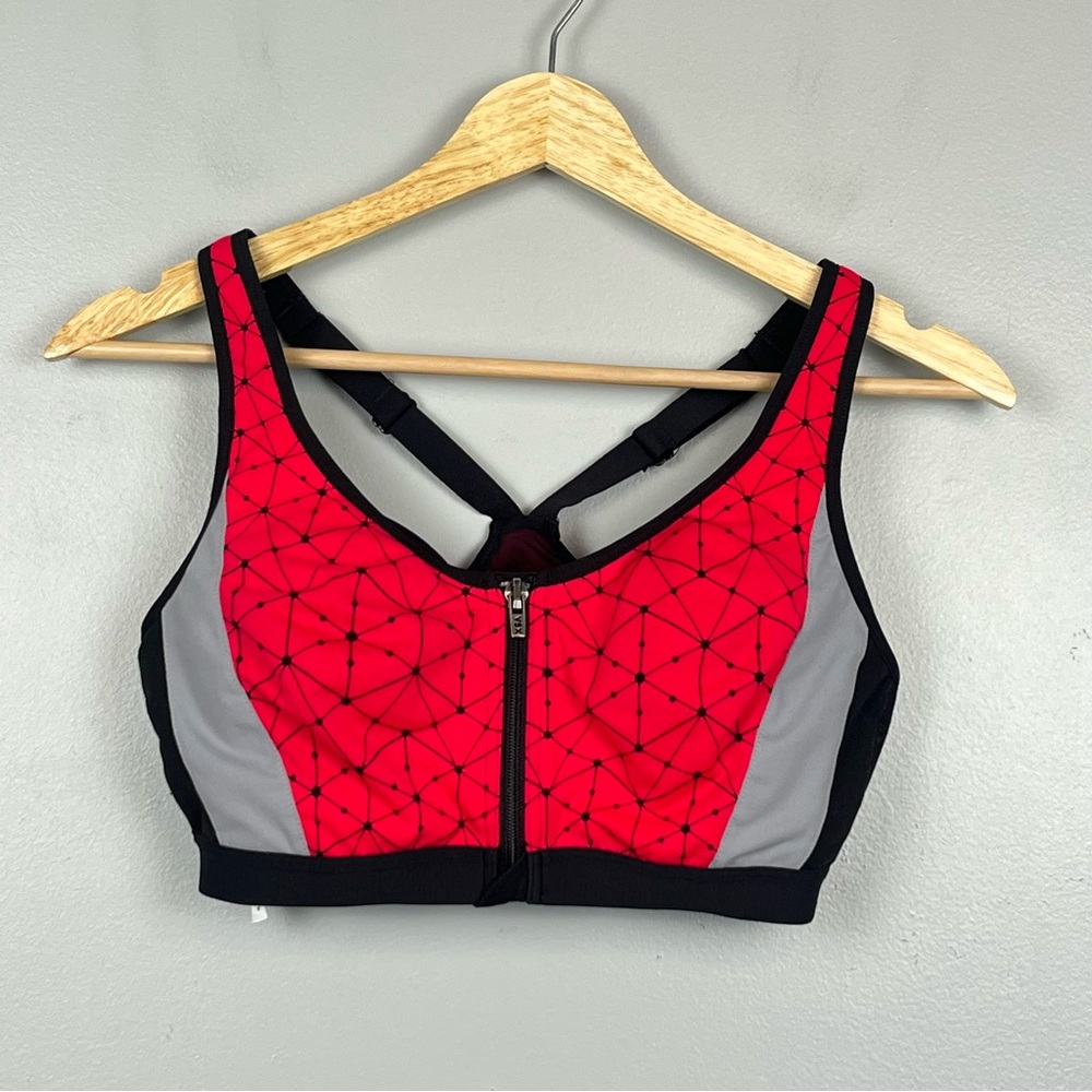 Victoria's Secret Red and Gray Sports Bra